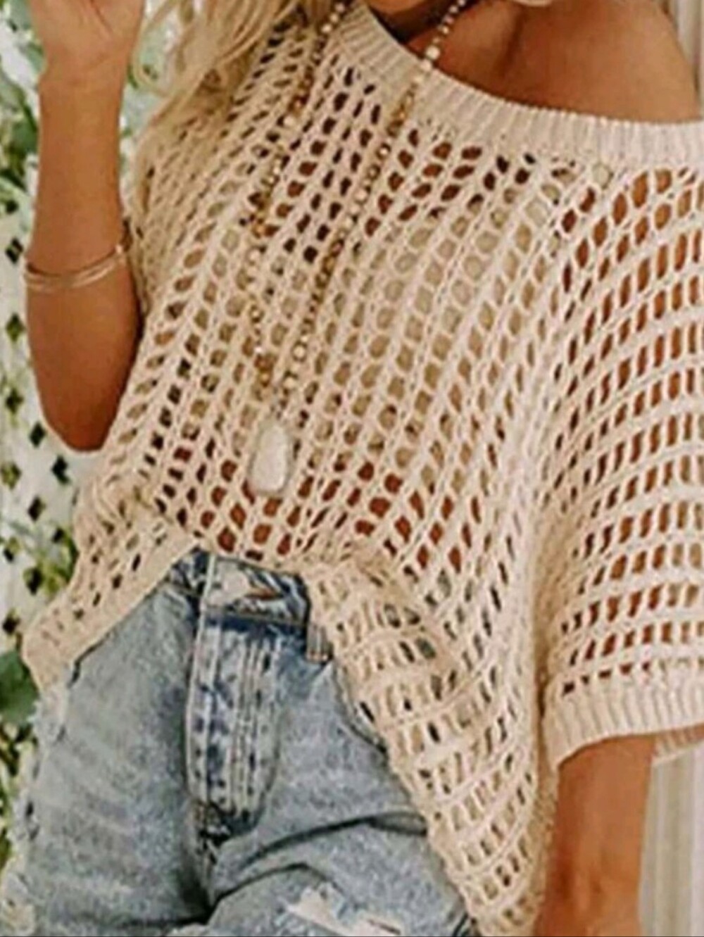 Lana West by Shein Loose Knit Top in Apricot BNWOT Sz 4s